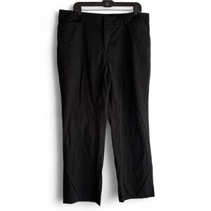 Dockers Women’s Flat Front Straight Leg Black Pants Size 18